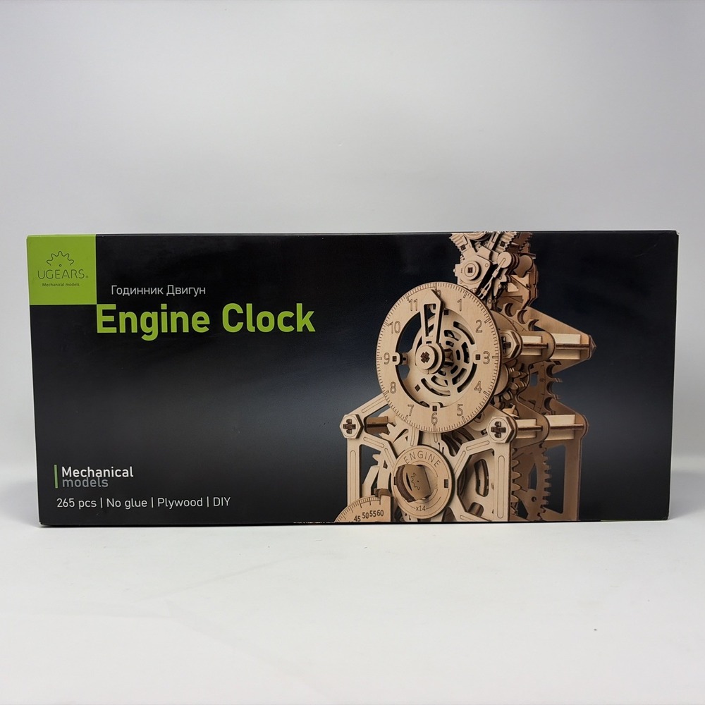 UGEARS ENGINE CLOCK 3D WOOD PUZZLE MODEL KIT